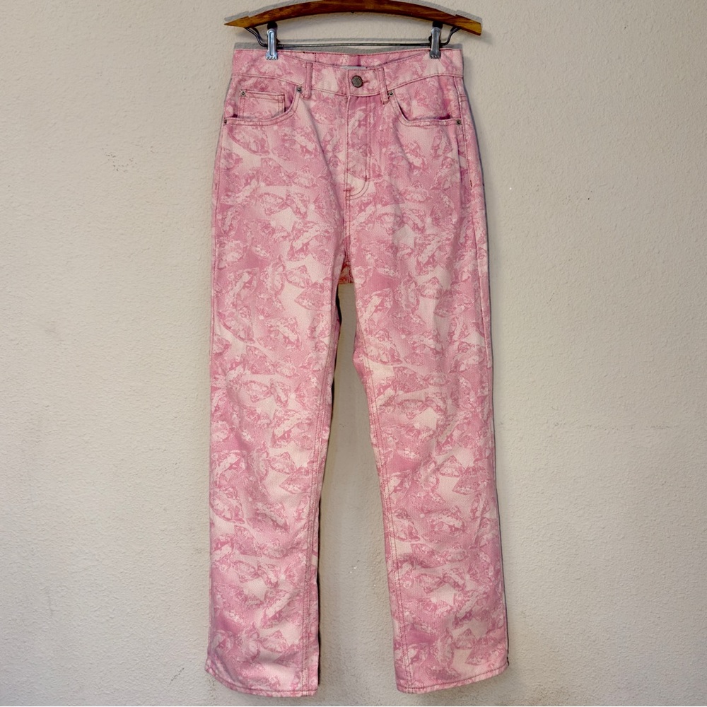 Urban Outfitters BDG High Rise Pink Diamond Cowboy Jeans Size 28